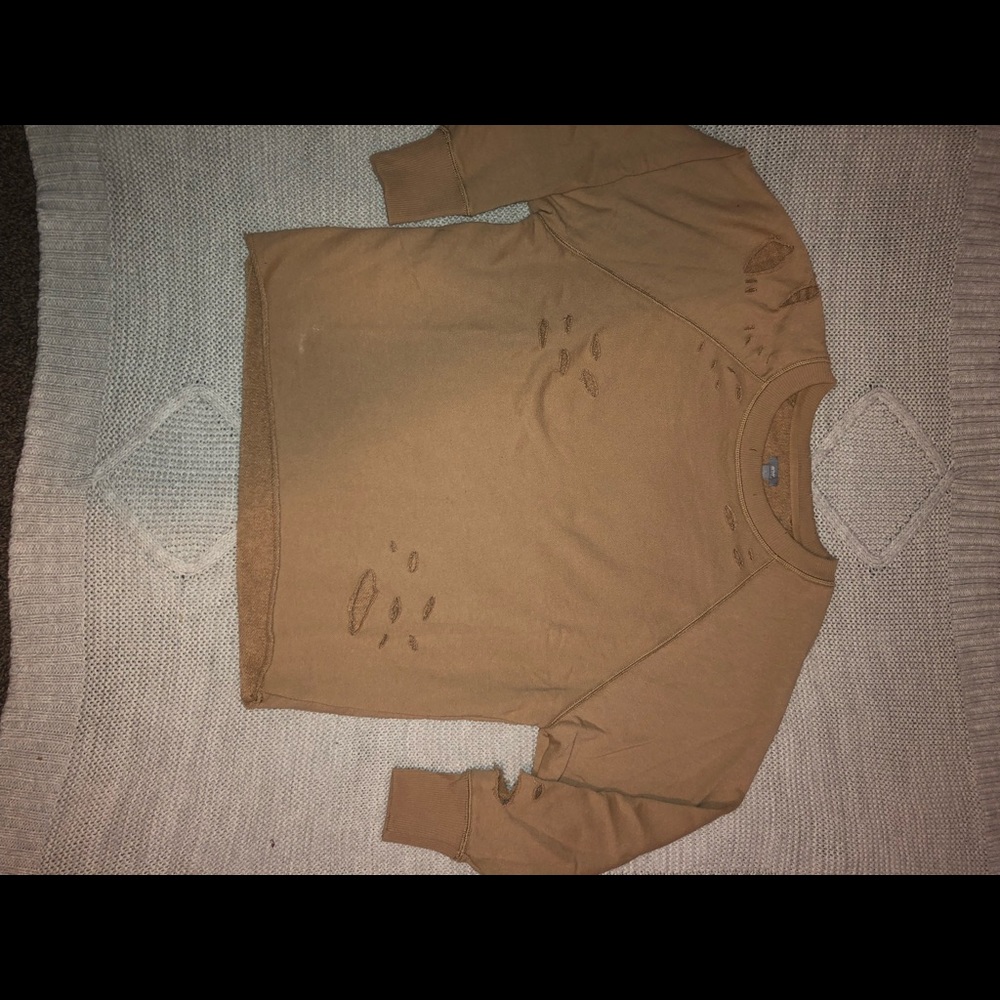 AERIE distressed city sweatshirt